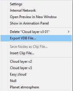 Cloud Layer V3 context-sensitive menu