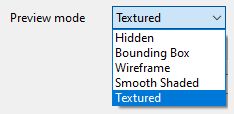 Preview mode options.