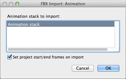 FBX Import: Animation