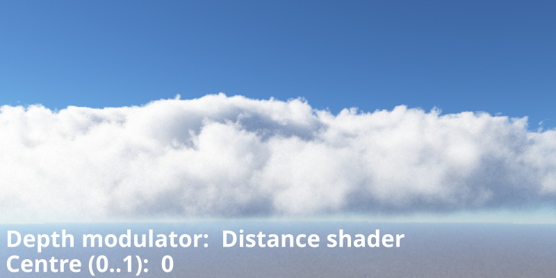 Distant shader assigned to Depth modulator.  Centre (0..1) = 0