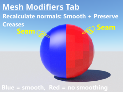 Normals recalculated with Smooth + Preserve creases.