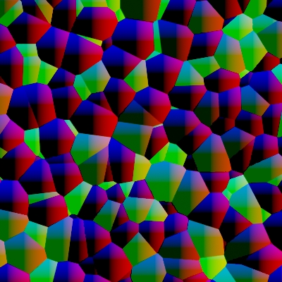 Rendered top view of Voronoi 3D A Vector noise pattern.