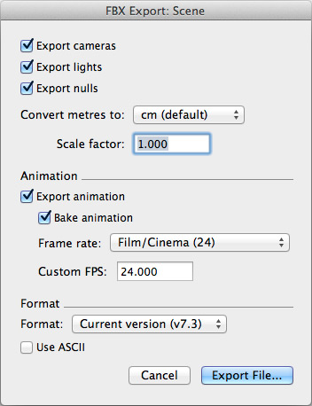 FBX Export: Scene