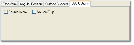 OBJ Reader - OBJ Options Tab