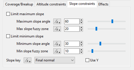 Slope Constraints Tab