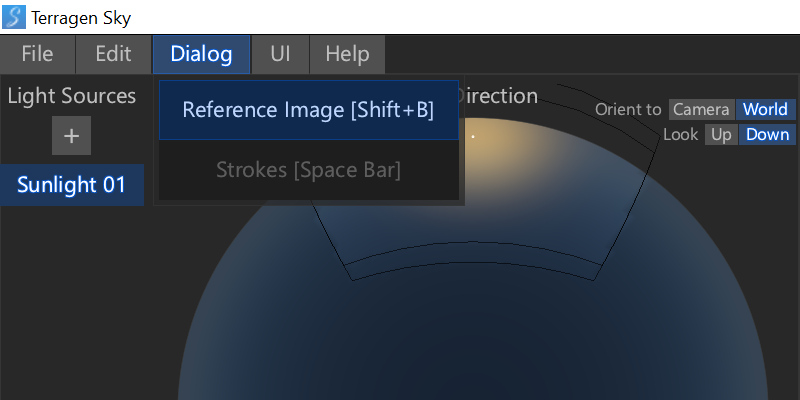 Dialog menu