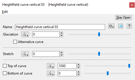 Heightfield Curve Vertical