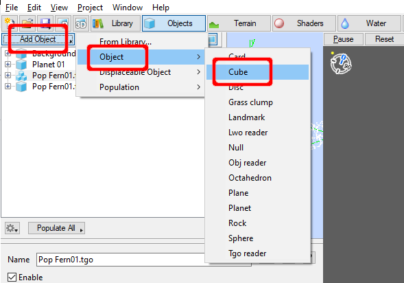 One way to add a size reference object is to add a cube to the project.
