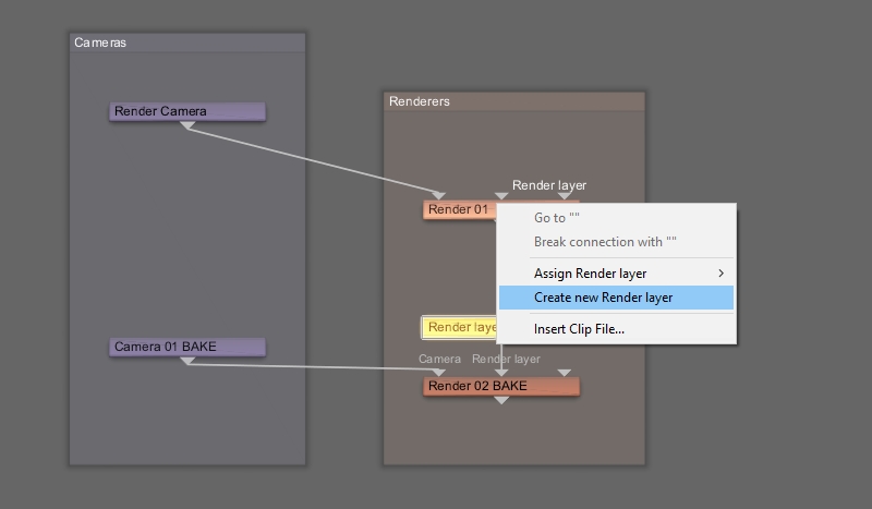 Create a new Render layer for the default renderer in the project.
