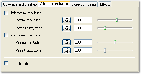 Surface Layer - Altitude Constraints Tab