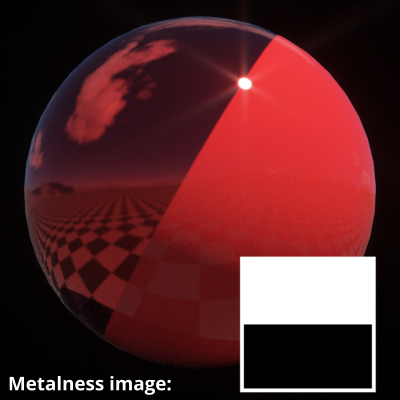 Image map assigned to Metalness image setting.