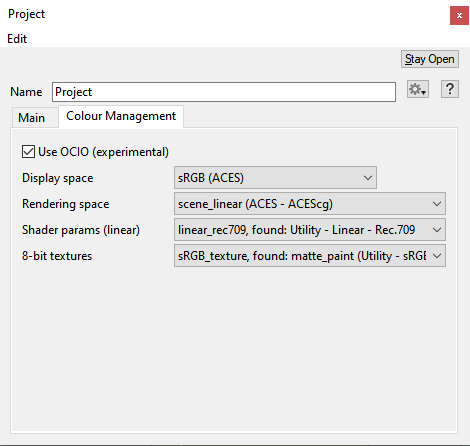 File:TG OCIO Project Settings Colour Managment.PNG