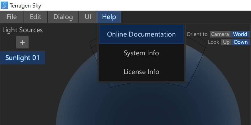 Help menu.