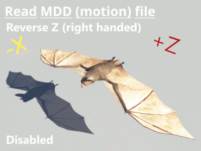 Effect of enabling the Reverse Z (right handed) parameter.