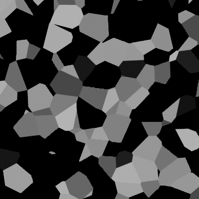 Rendered top view of Voronoi 3D Cell Scalar noise pattern.