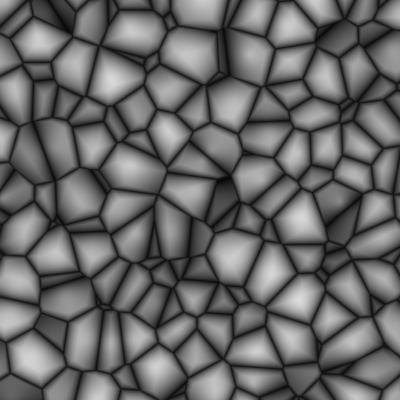 Rendered top view of Voronoi 3D Diff Scalar noise pattern.
