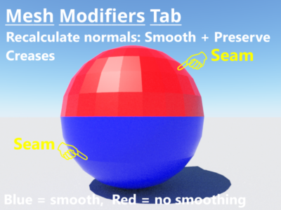 Normals recalculated with Smooth + Preserve creases