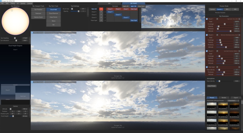 Viewport split set to top and bottom.