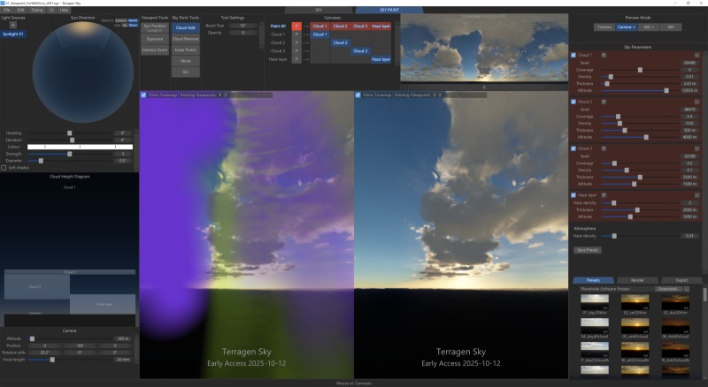 Sky Paint workspace viewed from Viewpoint 1.