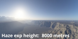 Haze exp height = 8000, Bluesky exp height = 8000
