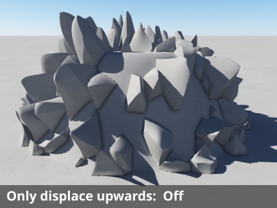 Only displace upwards unchecked (default).