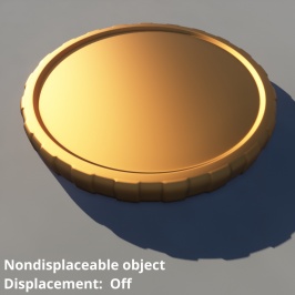Non-displaceable 3D object (OBJ format) without displacement.