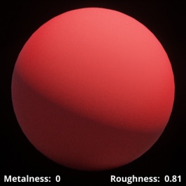 Metalness = 0 (non-metal), Roughness = 0.81