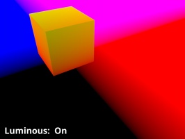 The Visualise tex coords node applied to ground and uv mapped cube object.  Enable checked.