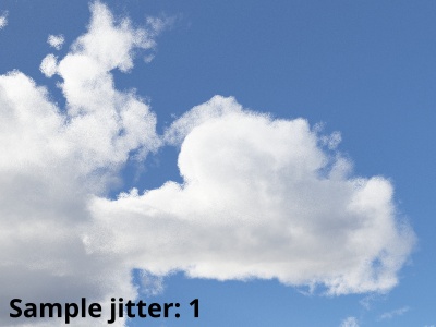 Sample jitter = 1