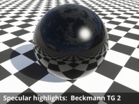 Specular highlights = Beckmann TG 2