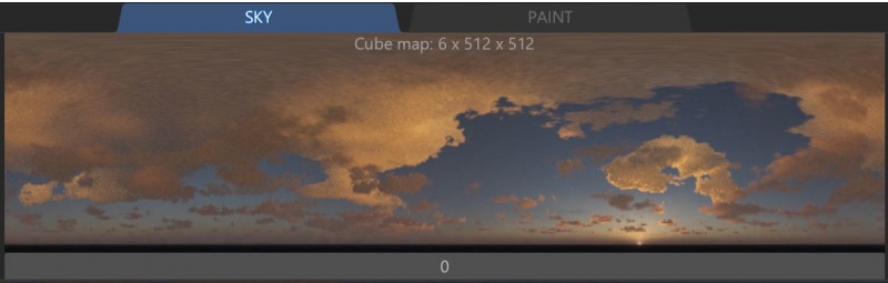 The Panorama view displaying CubeMap information.