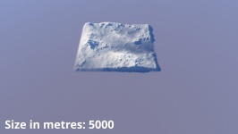 Size in metres = 5,000
