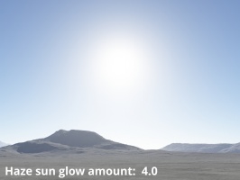 Haze sun glow amount = 4.0