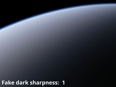 Fake dark sharpness = 1