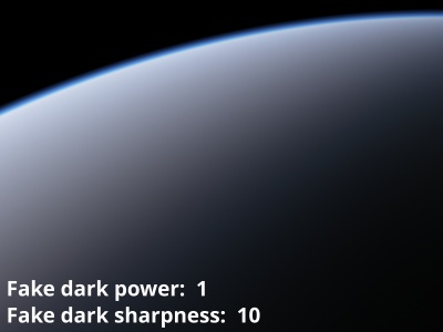 Fake dark power = 1, Fake dark sharpness = 10