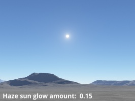 Haze sun glow amount = 0.15