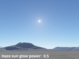 Haze sun glow power = 0.5