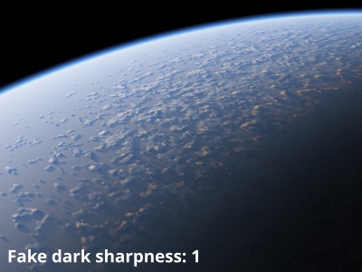 Fake dark sharpness = 1