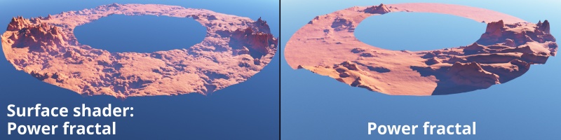 Various Surface shader with displacments.