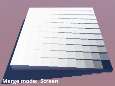 Merge mode = Screen