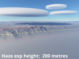 Haze exp height = 200 metres