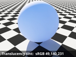Translucency tint = sRGB 49,140,231