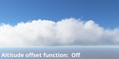 Altitude offset function is off.