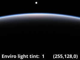 Enviro light tint = Orange (sRBG 255,128,0), Enviro light = 1