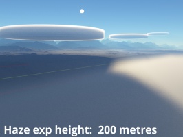 Haze exp height = 200 metres