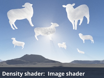 Image shader assigned as Density shader.