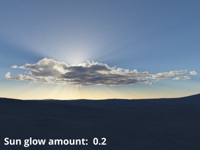 Sun glow amount = 0.2
