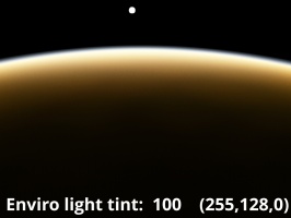Enviro light tint = Orange (sRBG 255,128,0), Enviro light = 100