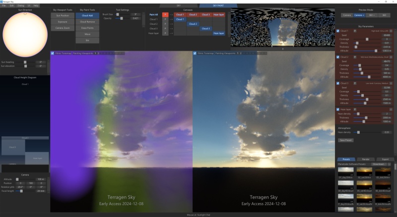 Sky Paint workspace viewed from Viewpoint 1.