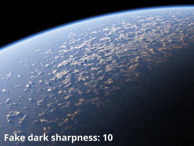 Fake dark sharpness = 10 (default)